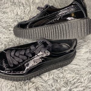Black Shiny Platform Puma Shoes